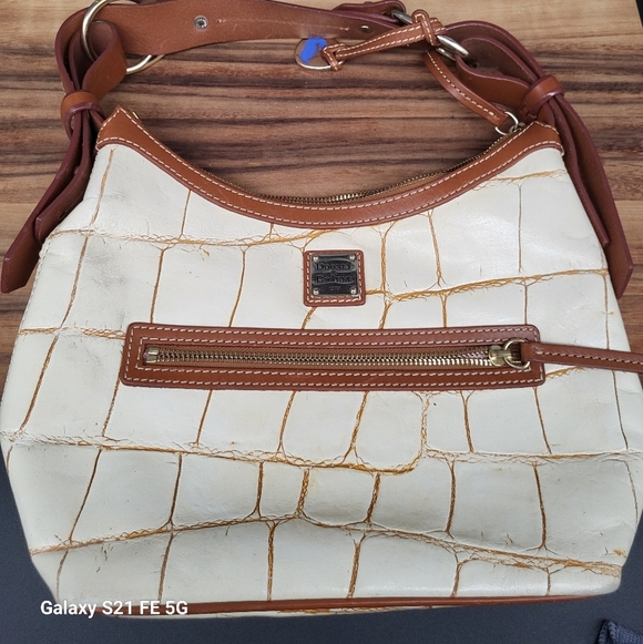 Dooney & Bourke Handbags - Dooney & Bourke Vintage Croc-Embossed Leather Shoulder Bag, 12×9×5.5